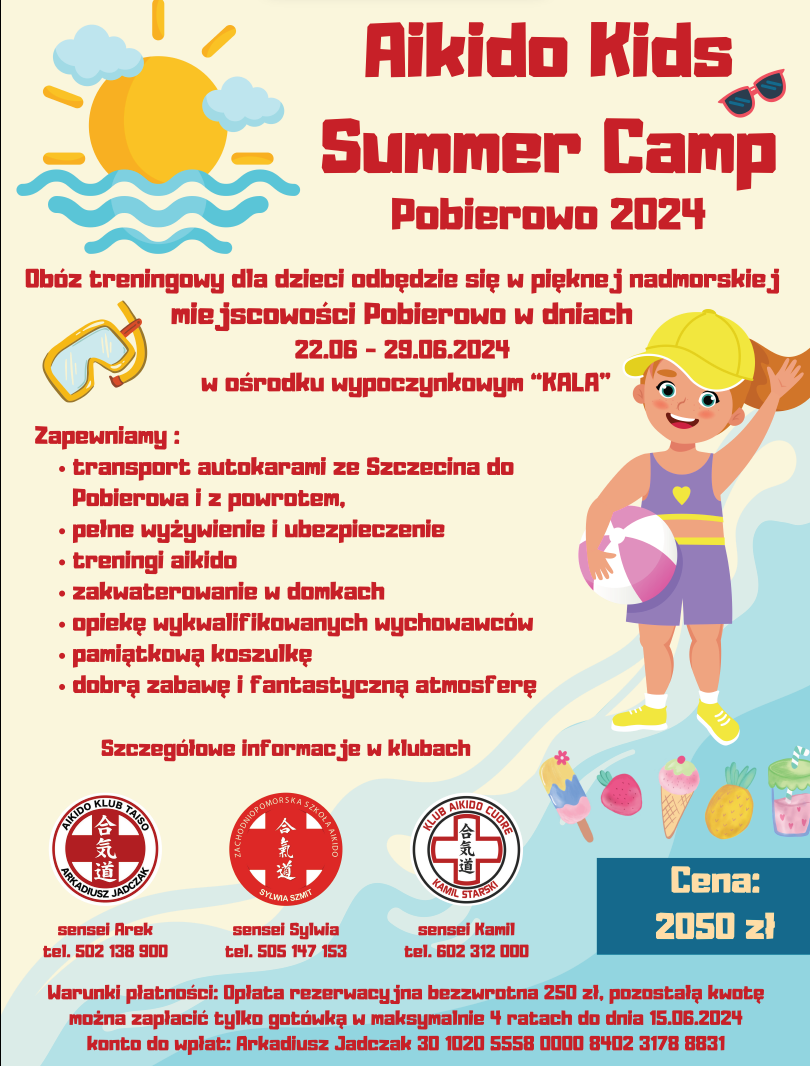 Wakacje 2024 - Aikido Kids Summer Camp (obóz letni dla dzieci)