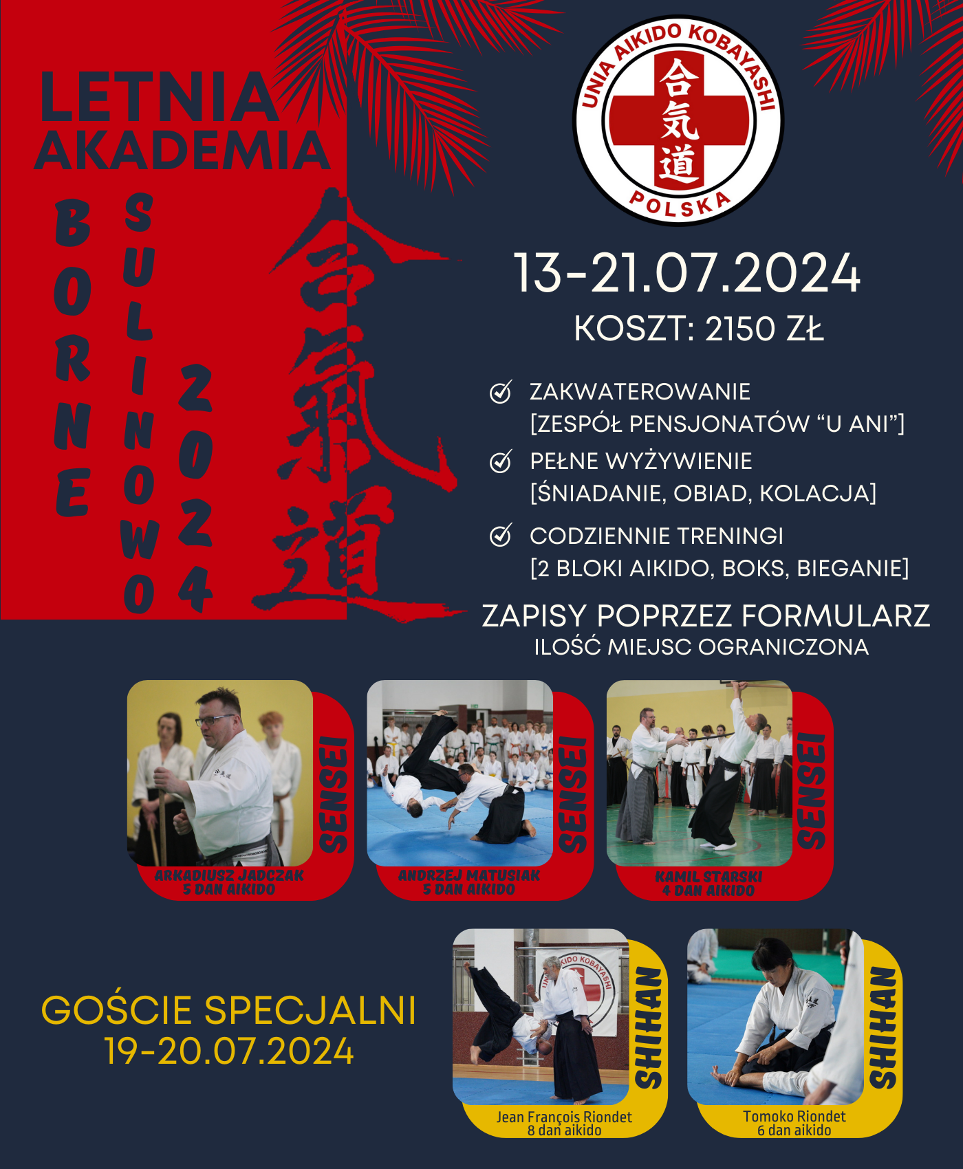 Wakacje 2024 - Letnia Akademia Aikido (obóz letni dla młodzieży i dorosłych)